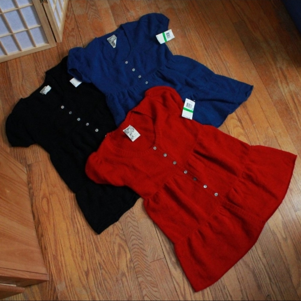 Love Rocks Button Down Sweater Blouse - Picture 5 of 5